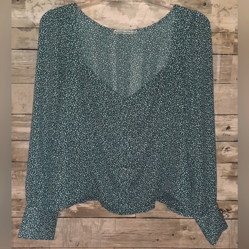 Abercrombie & Fitch Green Floral Blouse